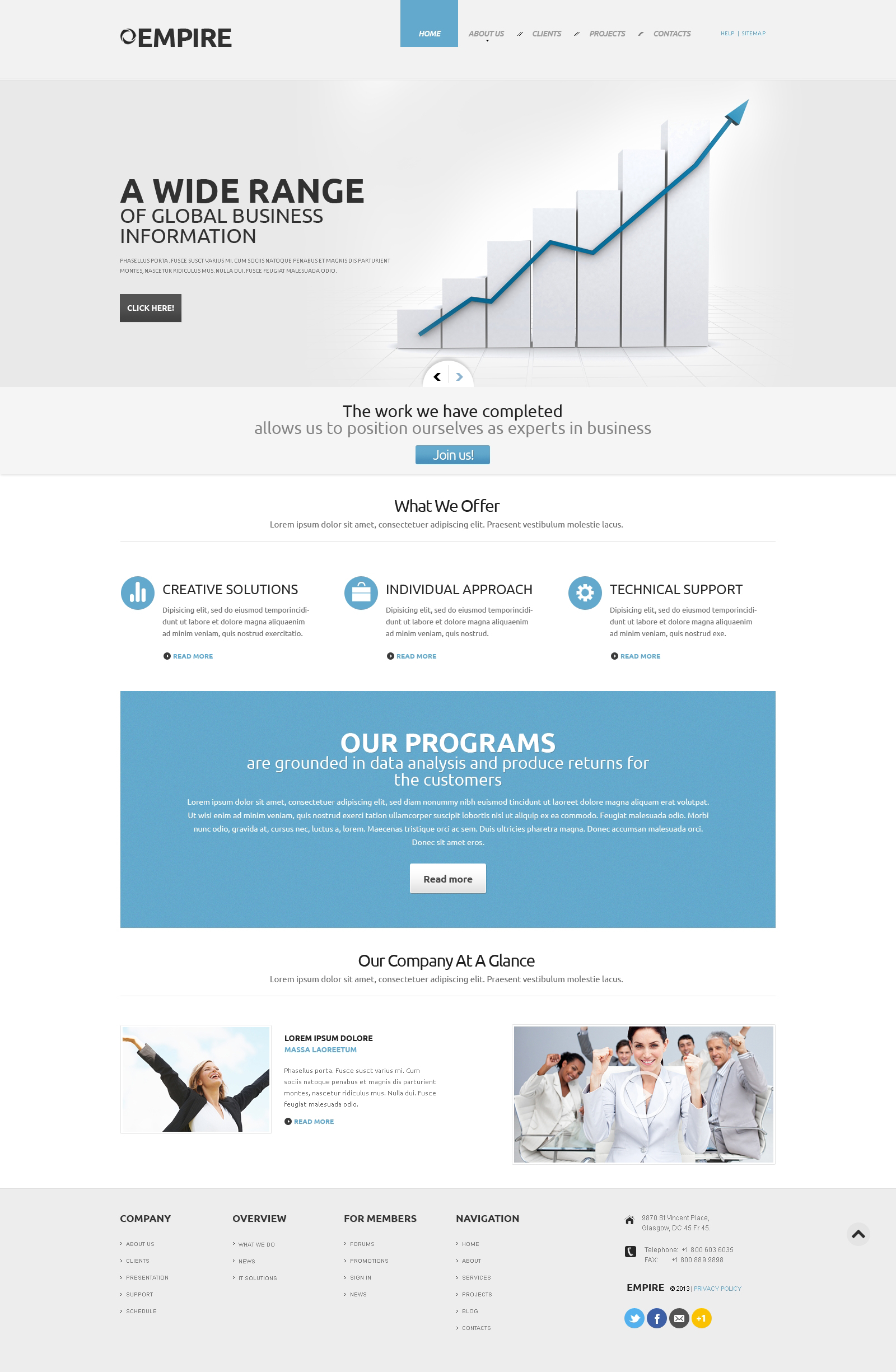 Investment Company Responsive Website Template 45486