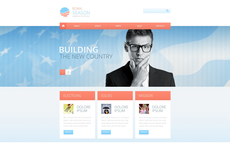 Political Candidate Responsive Website Template