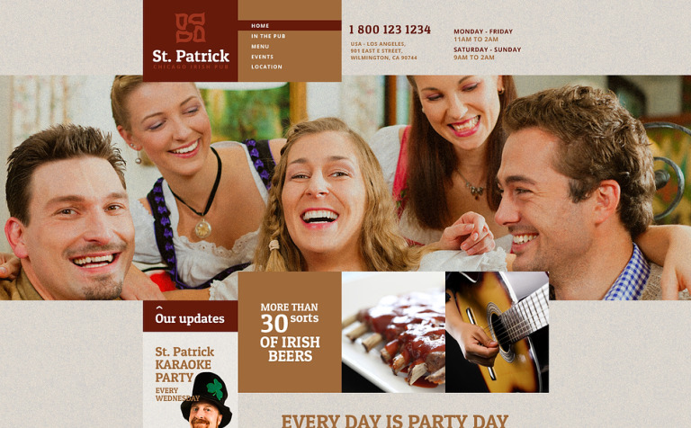 Pub Responsive Website Theme Big Screenshot Pub Responsive Website Template New Screenshots BIG