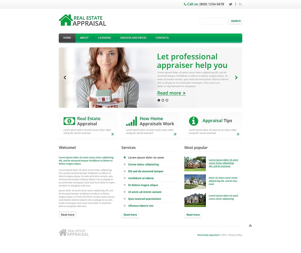 Real Estate Responsive Website Template New Screenshots BIG