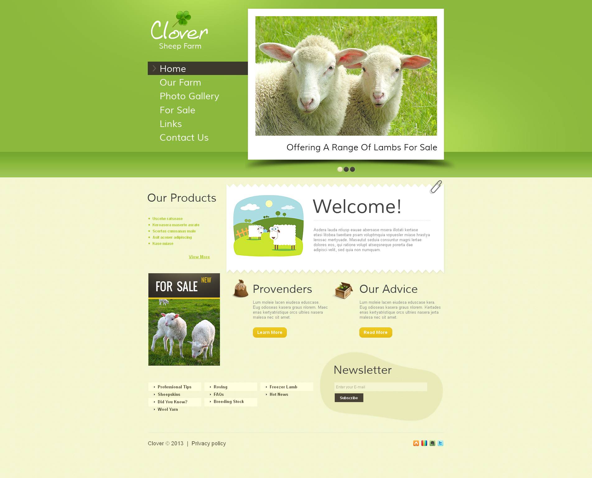 Sheep Farm Moto CMS HTML Template