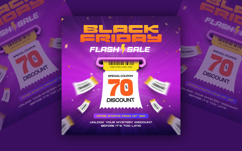Black Friday Sale Social Media Post Template