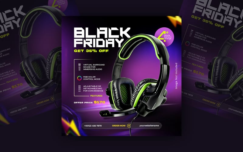 Black Friday Sale Social Media Post Template