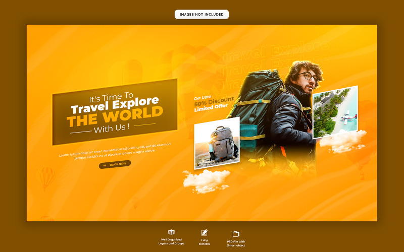 Travel And Tourism Social Media Web Banner Template