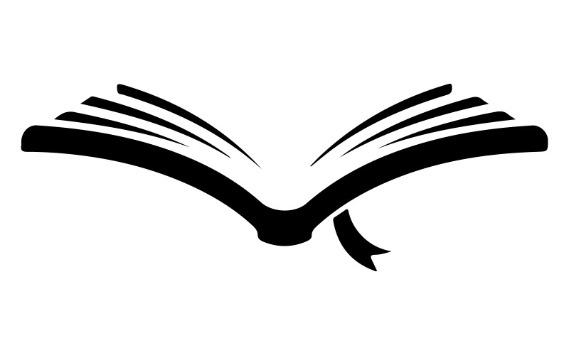 Book vector silhouette art illustration Illustration
