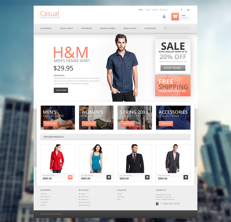 Casual Clothes Store PrestaShop Theme New Screenshots BIG