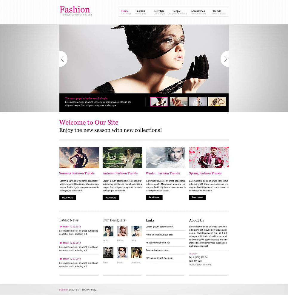 Fashion Responsive Website Template #45583
