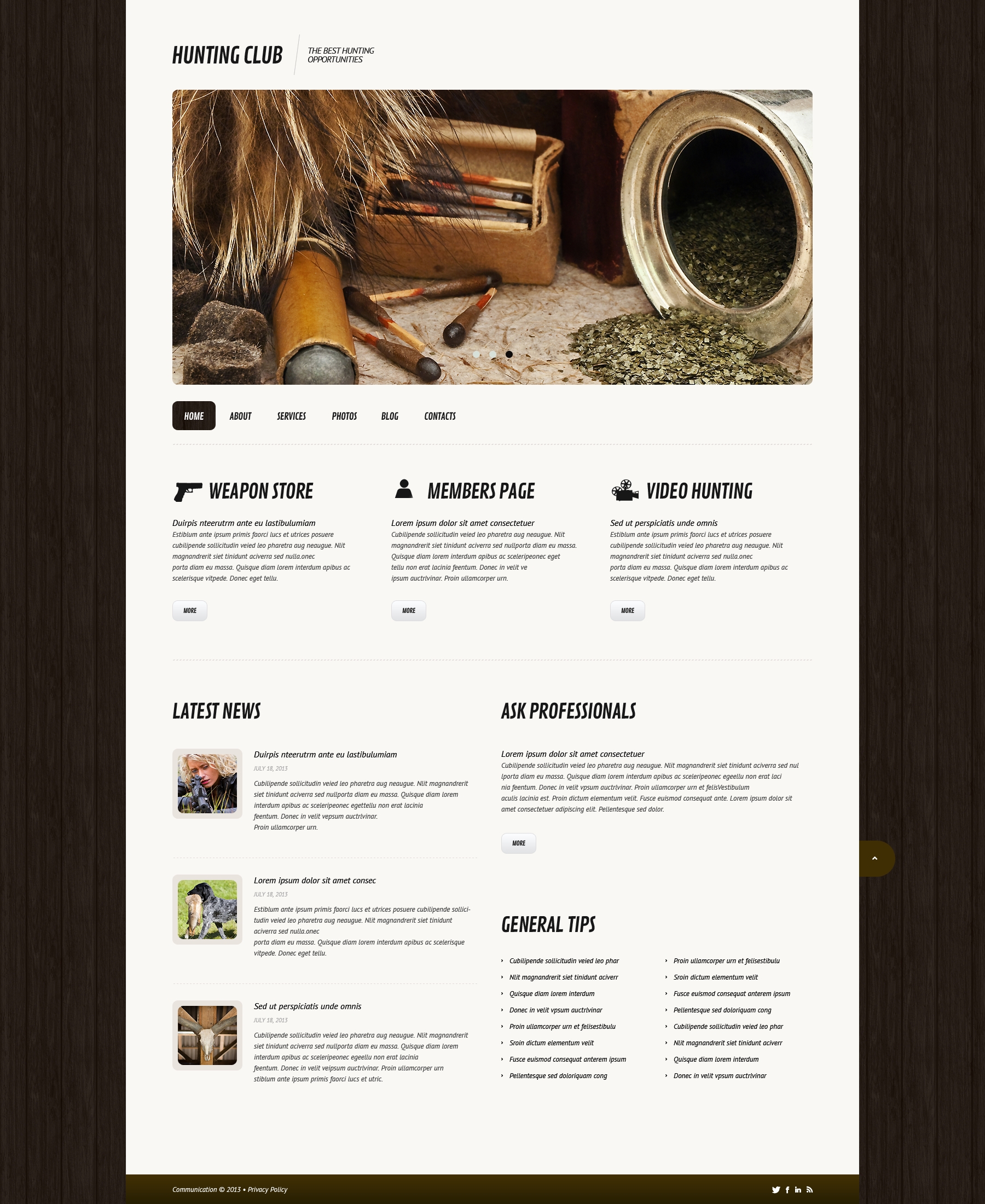 Responsive Avcılık Wordpress #45580 - Ekran resmi