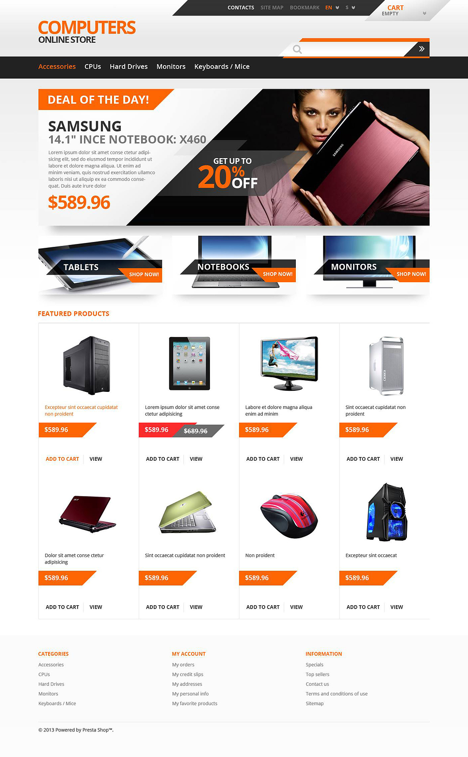 Responsive Computers Store PrestaShop Theme New Screenshots BIG