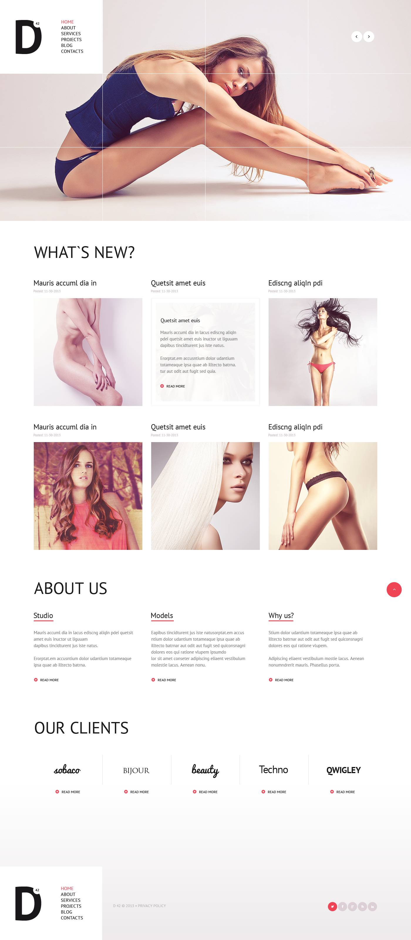 Responsive Fashion Model Agency Wordpress #45556 - Ekran resmi