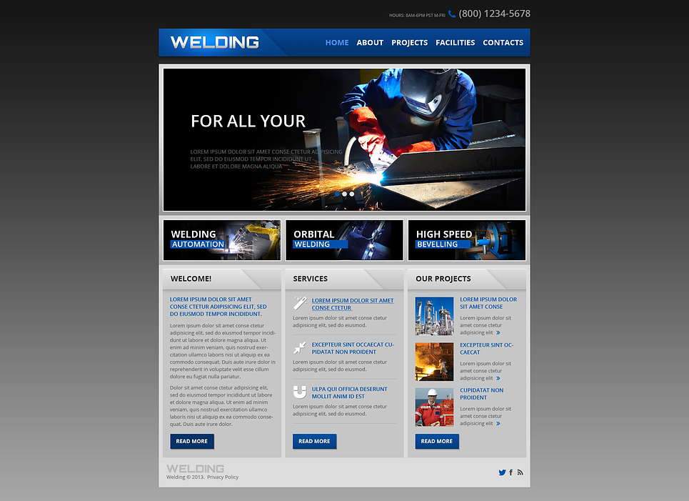 Steelworks Responsive Website Template New Screenshots BIG