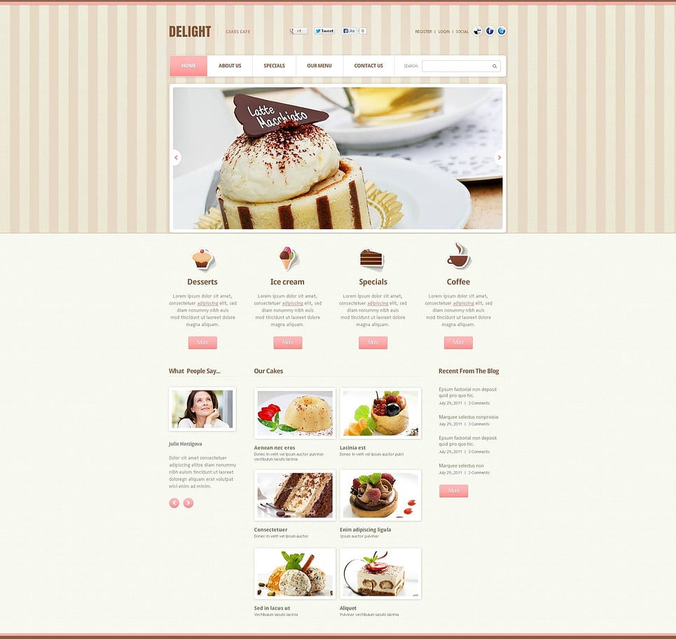 Cafe Flash CMS Template New Screenshots BIG