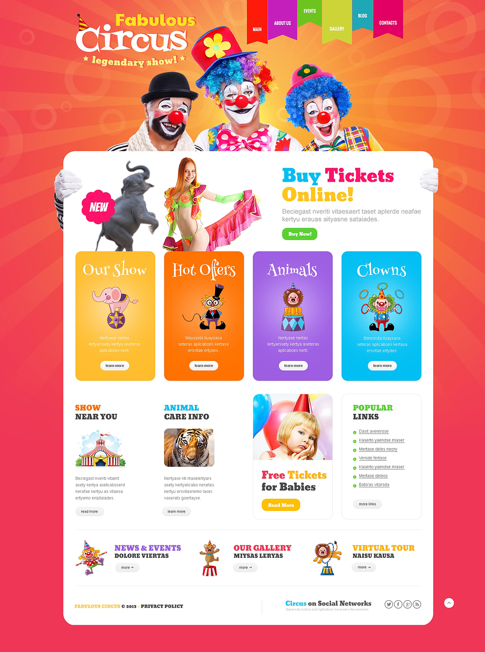 Colorful Entertainment WordPress Theme New Screenshots BIG