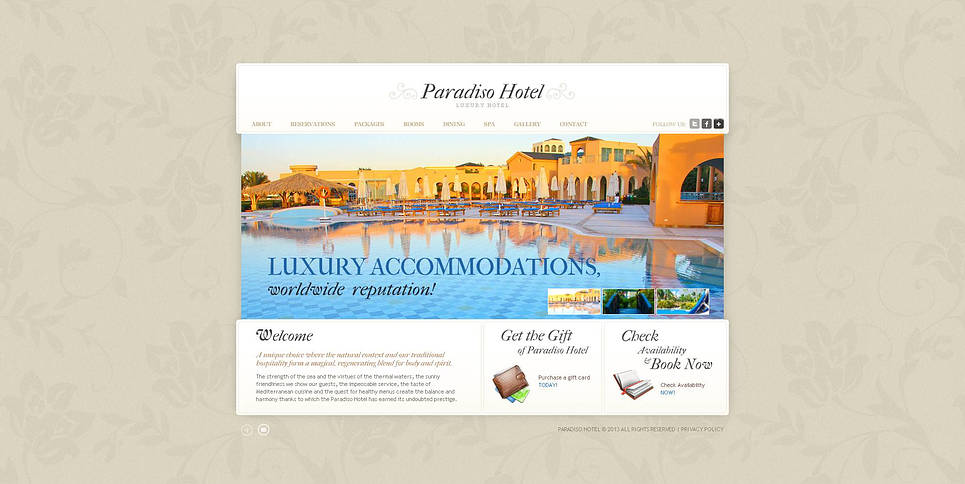 Hotels Flash CMS Template New Screenshots BIG