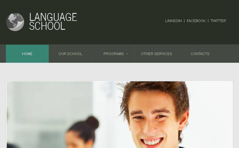 Language School Premium Facebook HTML CMS Theme Big Screenshot Language School Facebook HTML CMS Template New Screenshots BIG