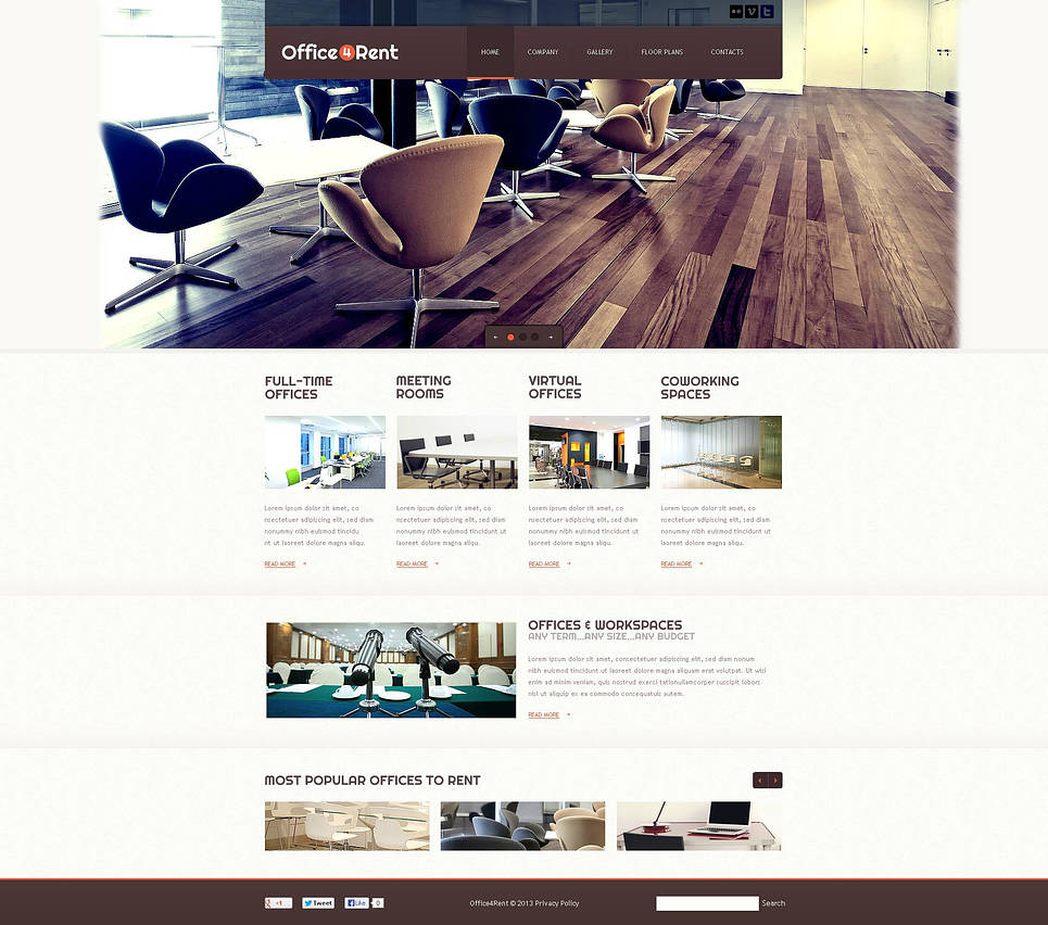 Office Flash CMS Template New Screenshots BIG