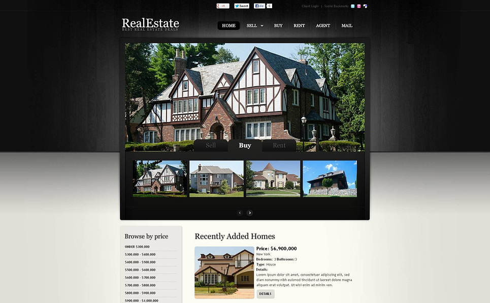 Real Estate Flash CMS Template 45667
