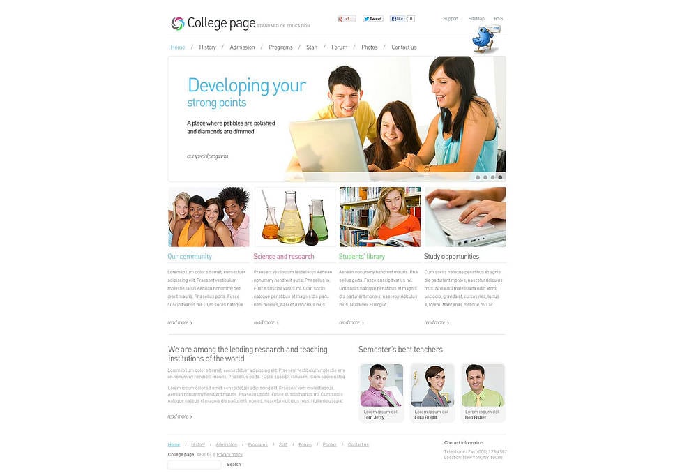 University Flash CMS Template New Screenshots BIG