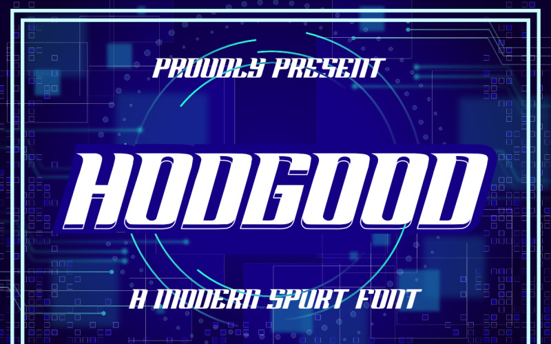 Hodgood a Modern Sport Font