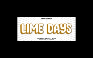 Lime Days Fully Editable Vector 3D Text Effect
