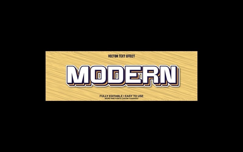 Modern Fully Editable Vector 3D Text Effect Illustration