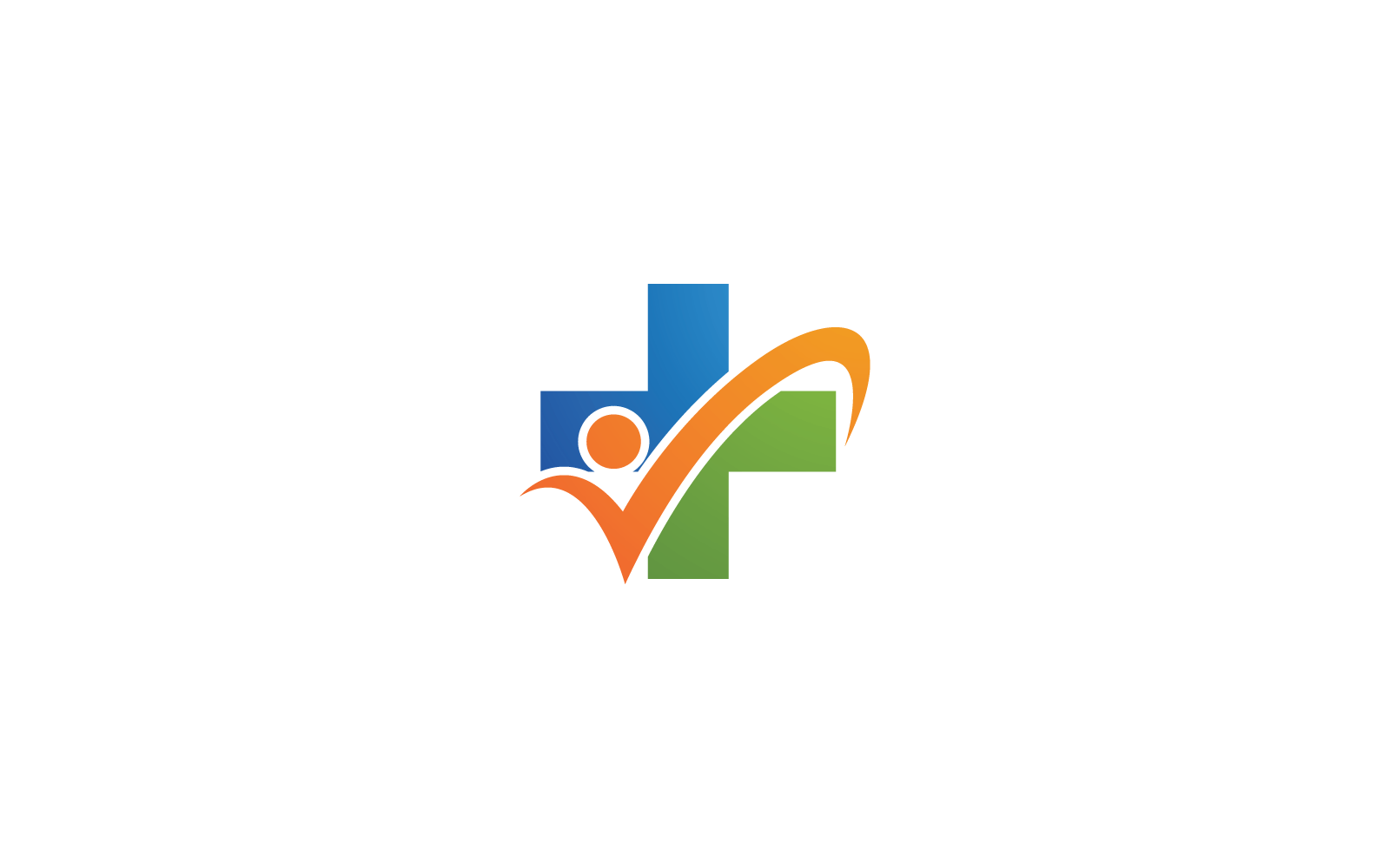 Diseño de ilustración vectorial de plantilla de logotipo médico cruzado