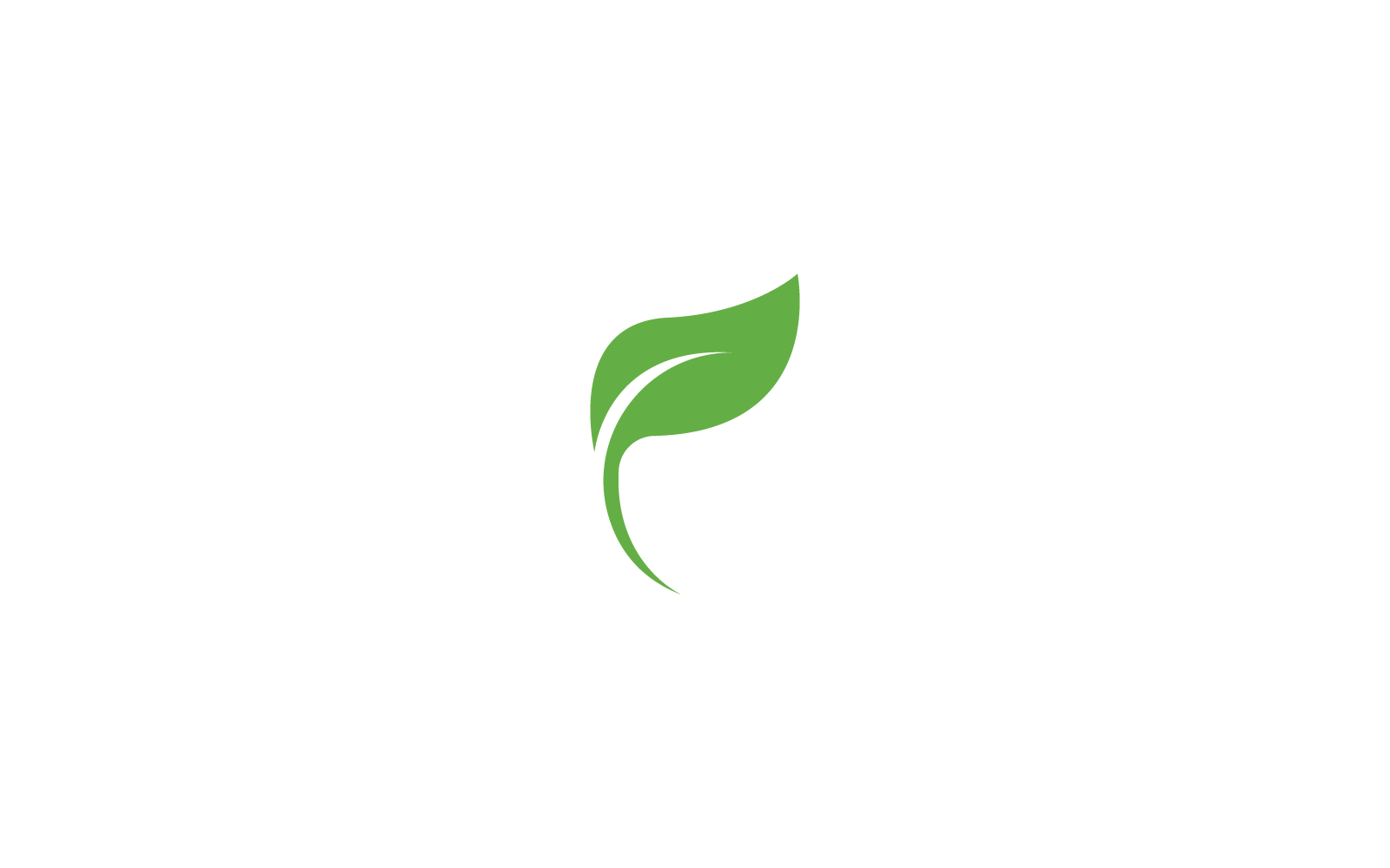 Diseño plano de elemento natural ecológico con logotipo de hoja verde