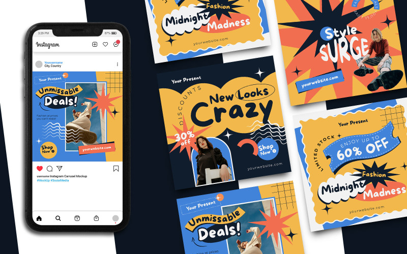 Fashion Instagram Post Template 7 Social Media