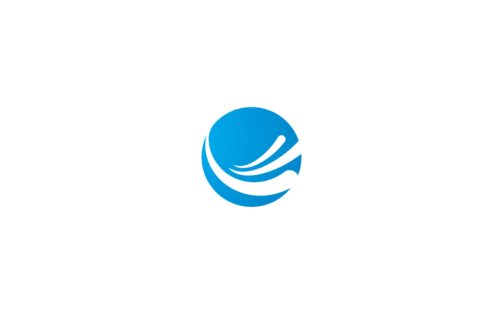 Icono de ilustración de diseño de logotipo de onda de agua