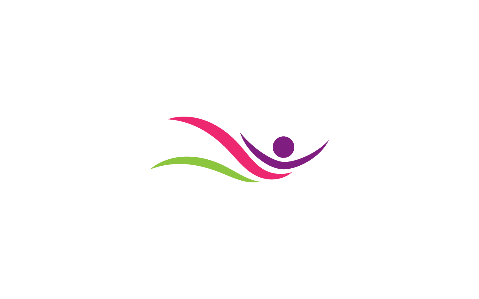 Ilustración de icono de logotipo de personas de vida sana diseño plano