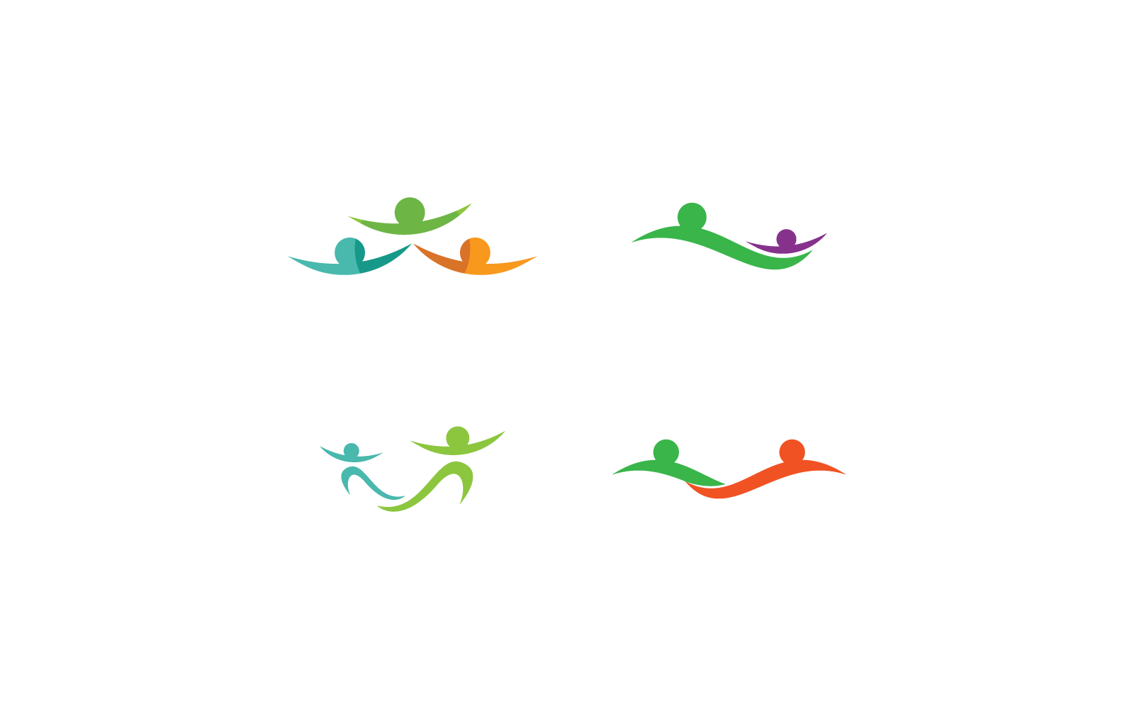 Ilustración de logotipo de comunidad, red y redes sociales
