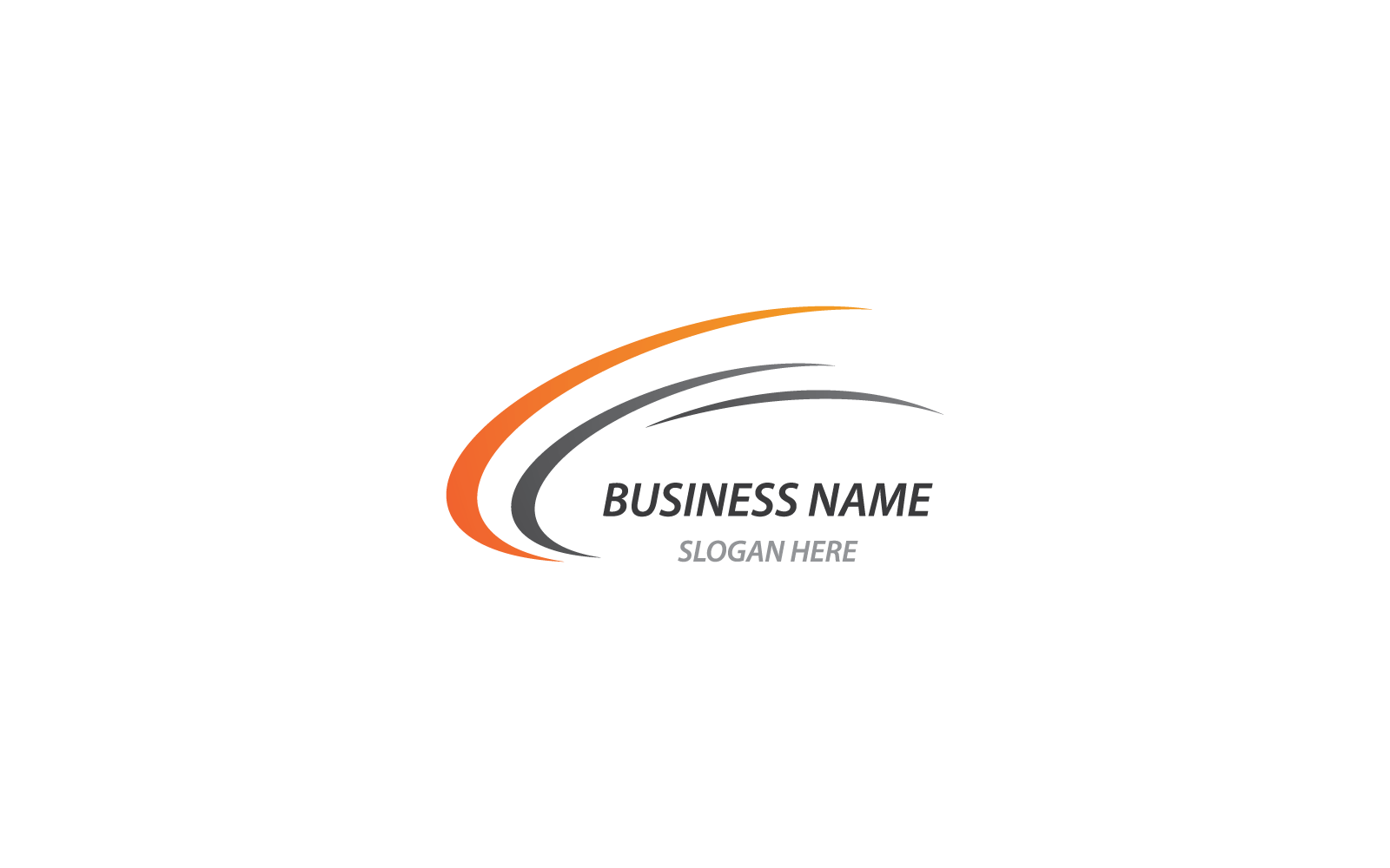 Swoosh logo simgesi illüstrasyon vektör şablonu