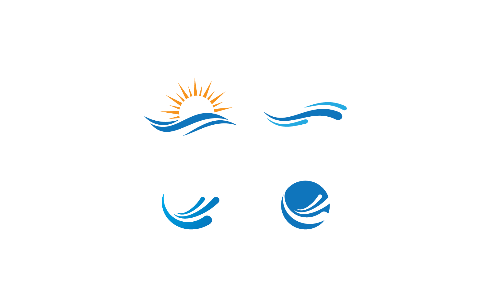 Wasserwelle Illustration Symbol Logo Vektor Vorlage