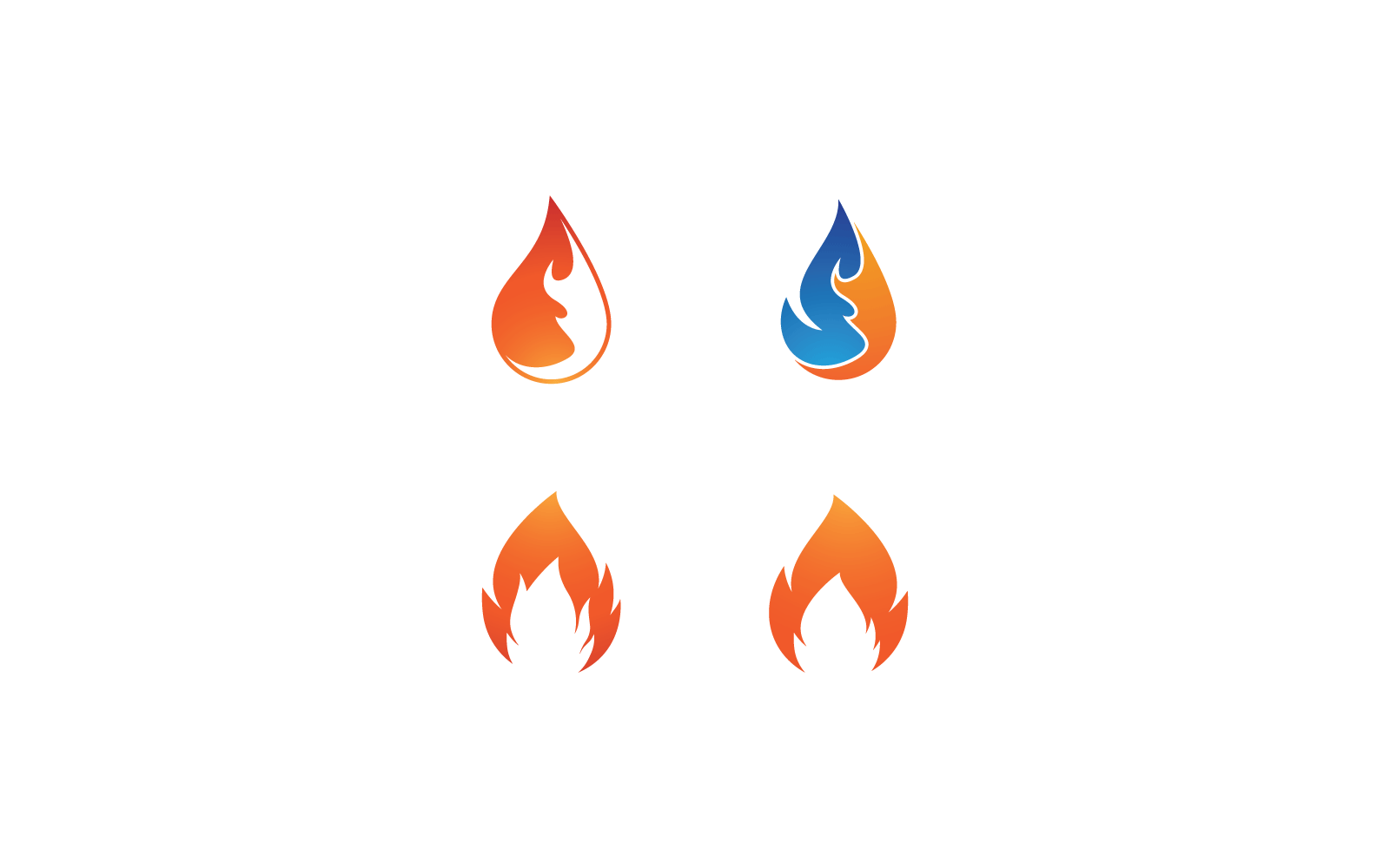 Feuerflamme-Illustration Logo-Vorlage Symbolvektor