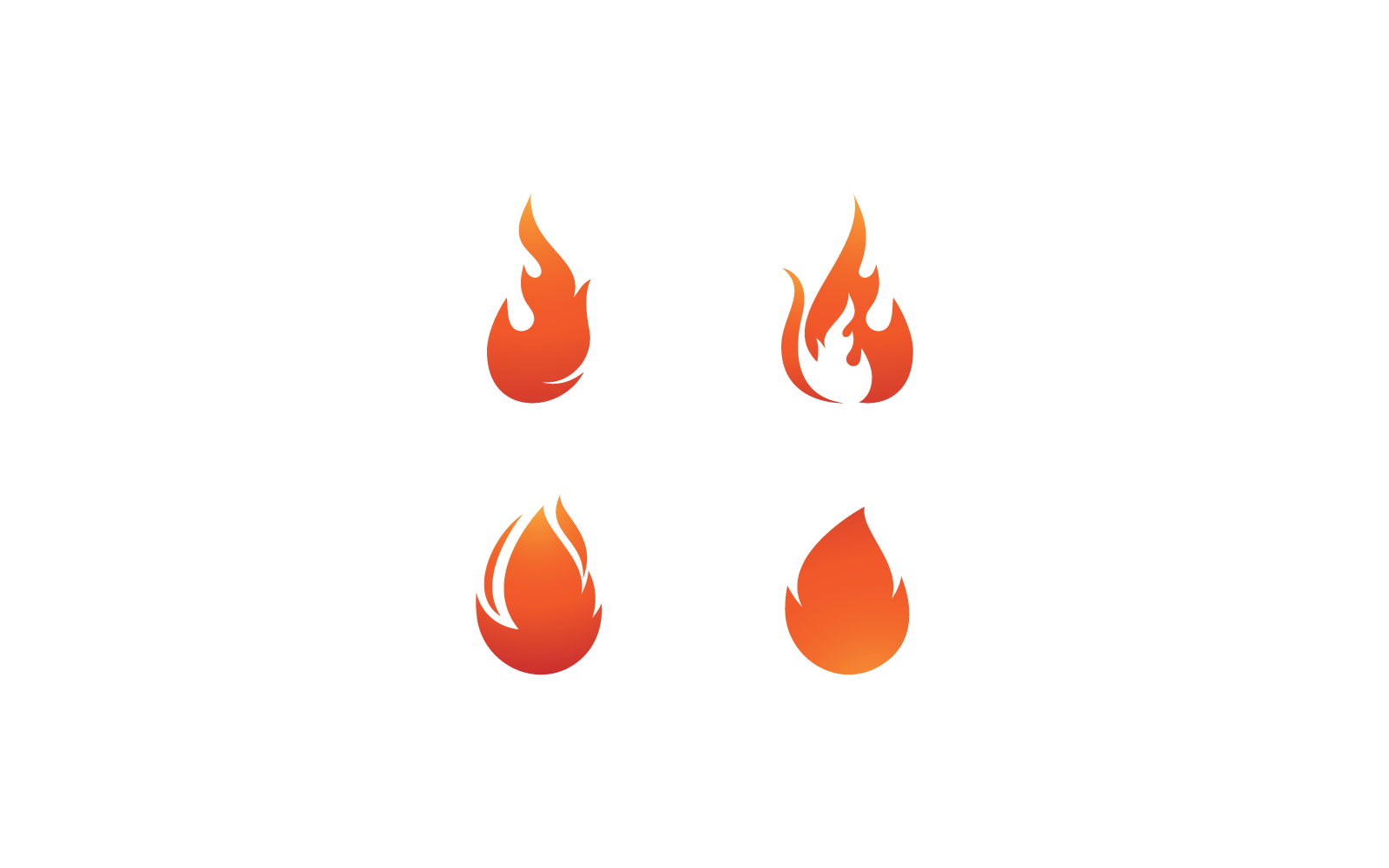 Логотип Fire Flame плоский дизайн Шаблон вектор
