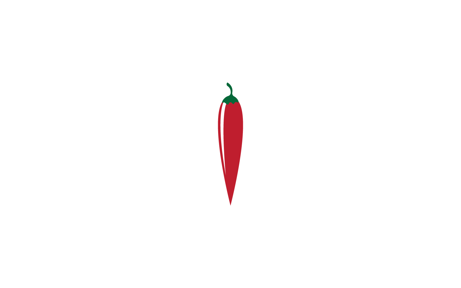 Plantilla de logotipo vectorial con ilustración de chile picante