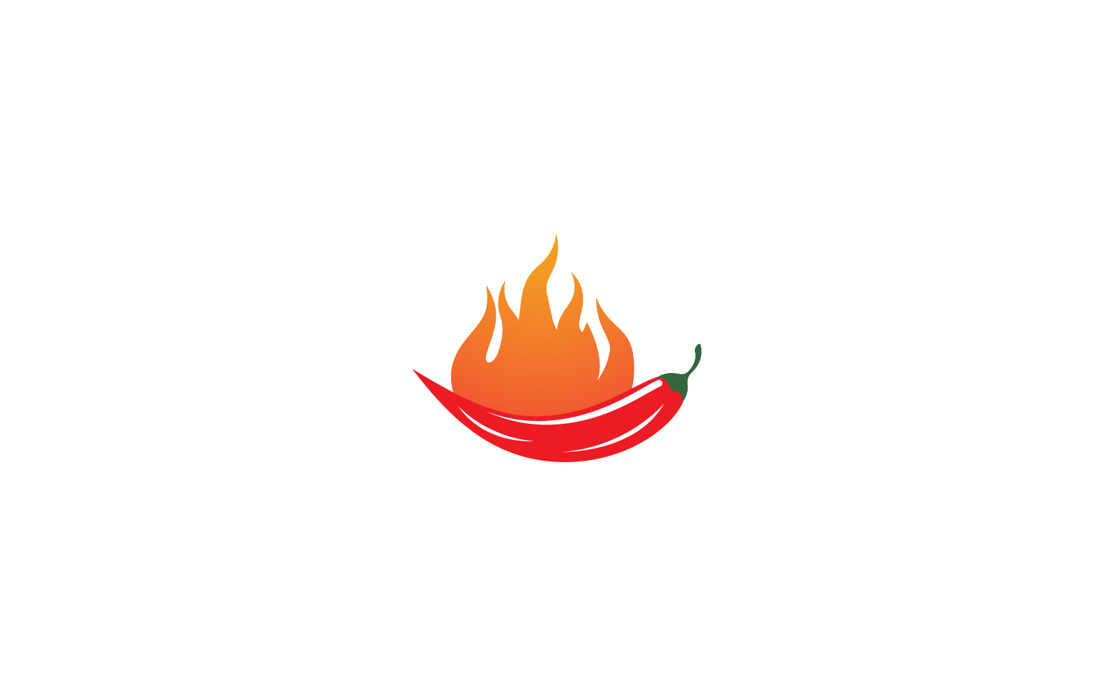 Hot Chili illüstrasyon logo simgesi vektörü