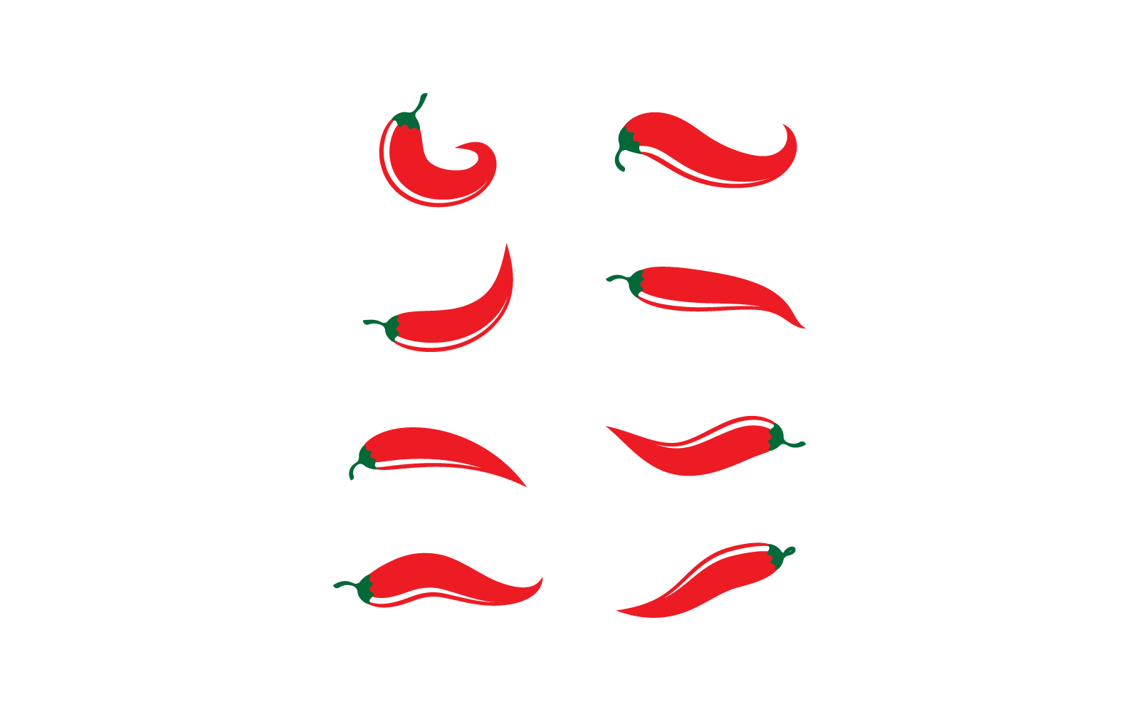 Hot Chili illustration logo design template