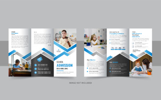 Kids School Admission Trifold Brochure, International school trifold brochure design layout