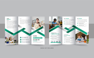 Kids School Admission Trifold Brochure, International school trifold brochure layout