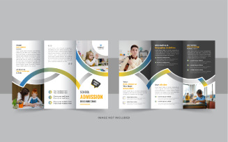 Kids School Admission Trifold Brochure, International school trifold brochure template layout