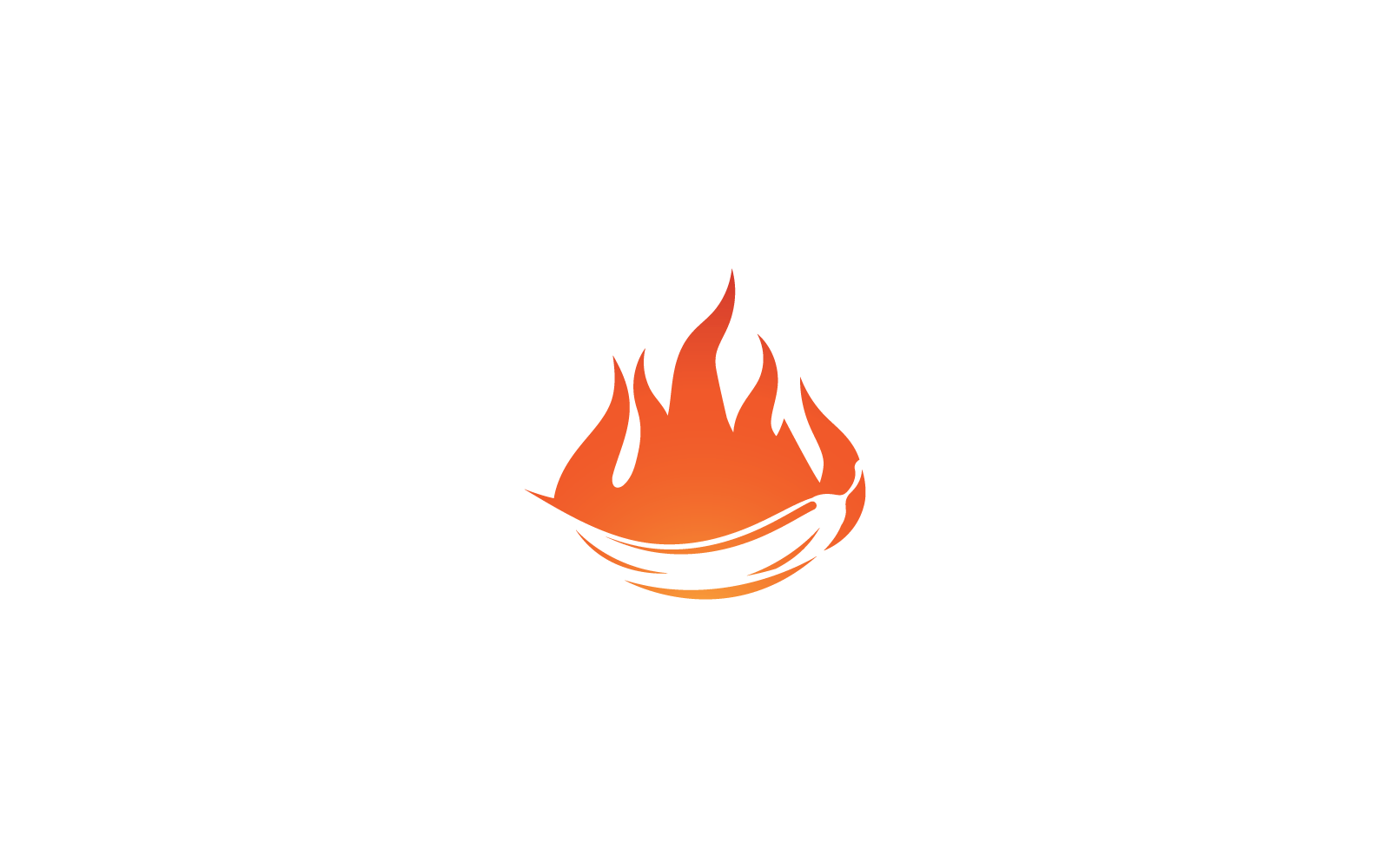 Plantilla de logotipo con ilustración de icono de chile picante