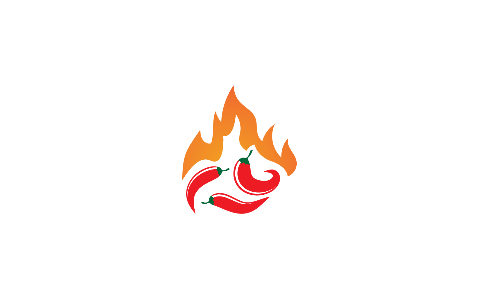 Plantilla de logotipo de icono de ilustración de chile picante