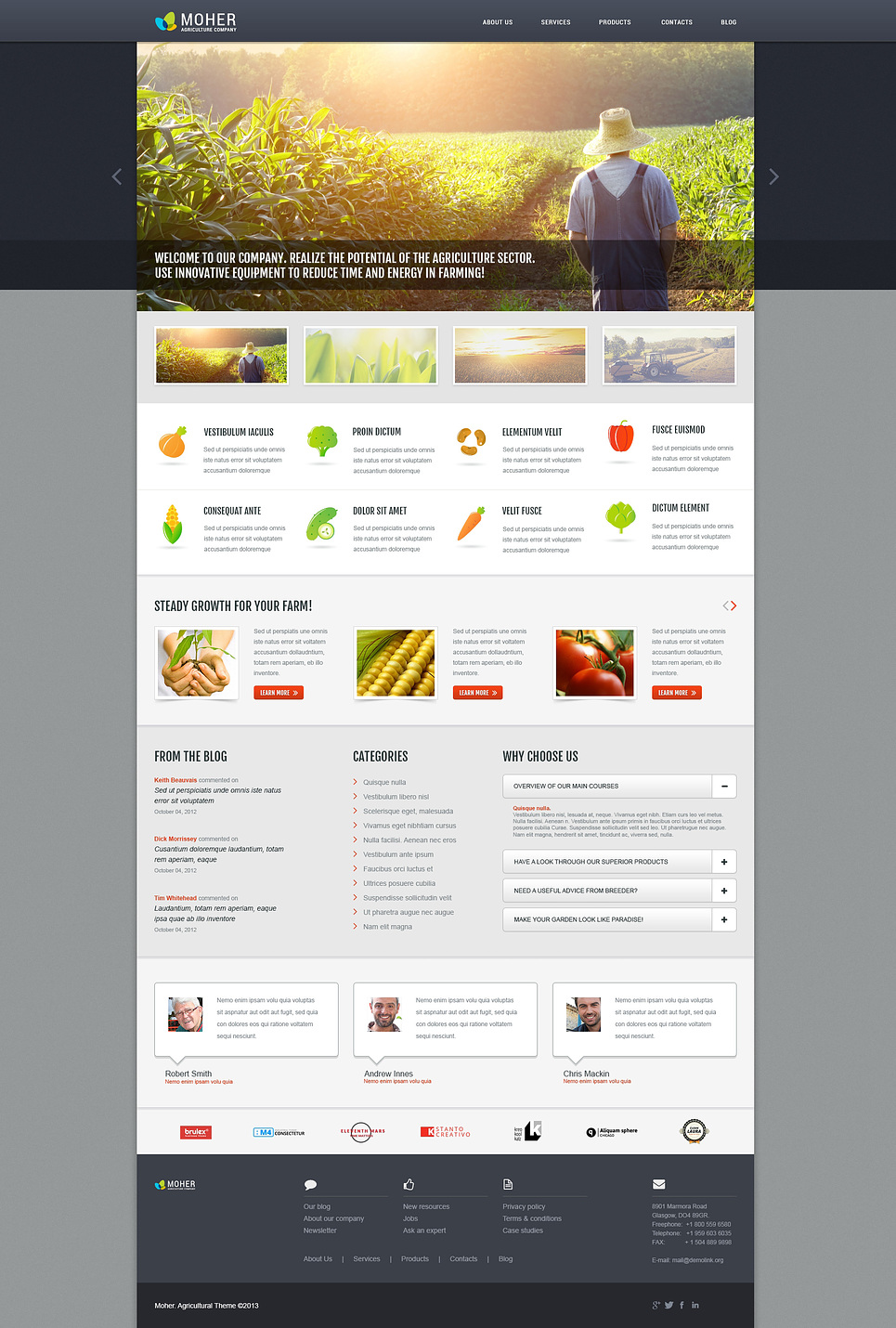 Agriculture Business WordPress Theme New Screenshots BIG