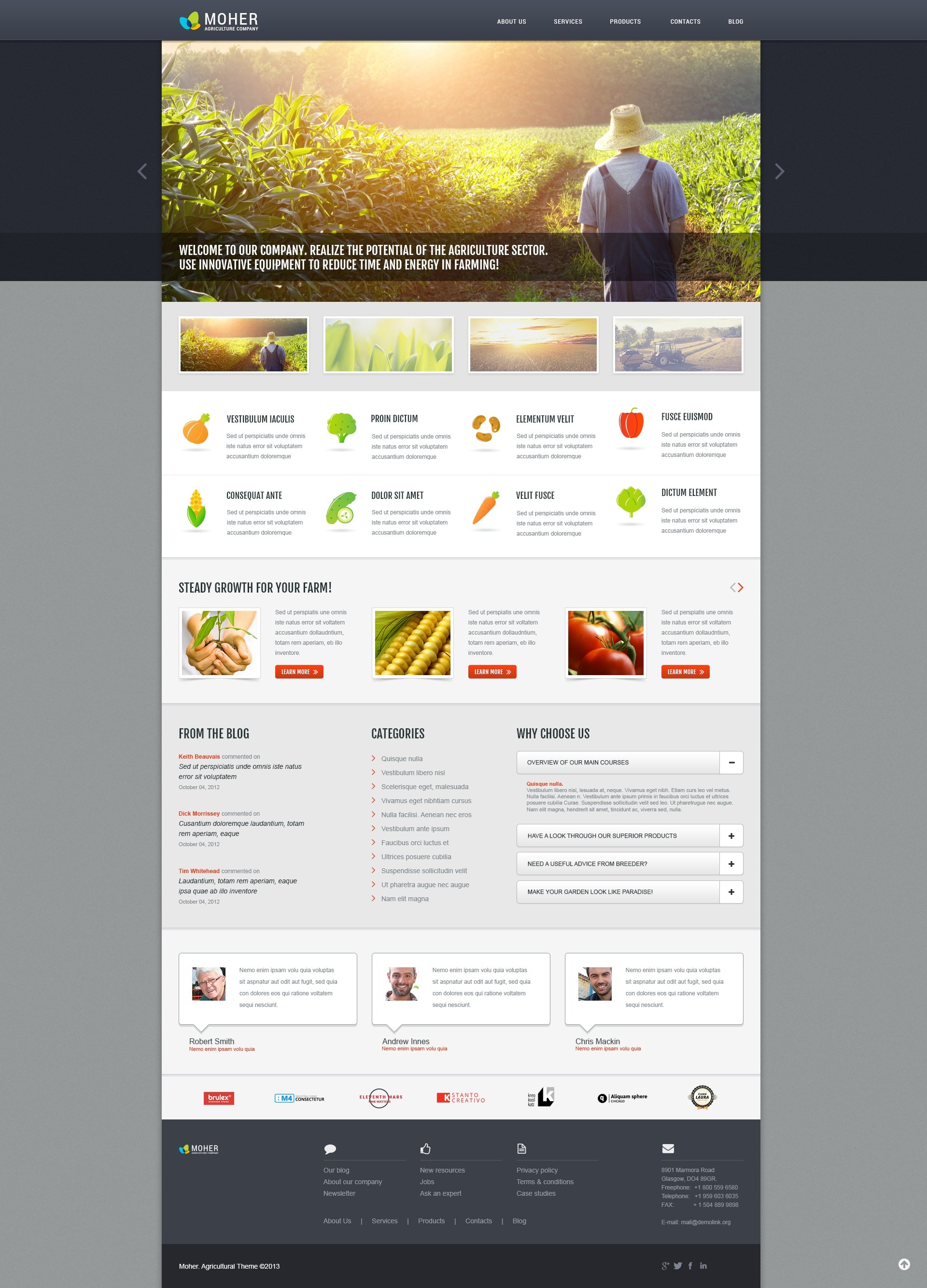 Responsive Agriculture Business Wordpress #45717 - Ekran resmi