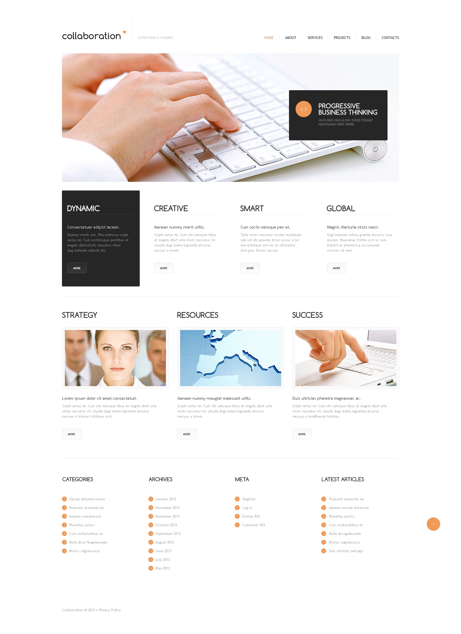 Responsive Minimal Marketing Agency Wordpress #45703 - Ekran resmi