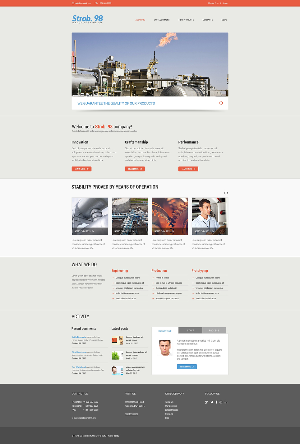Steelworks Responsive Website Template New Screenshots BIG