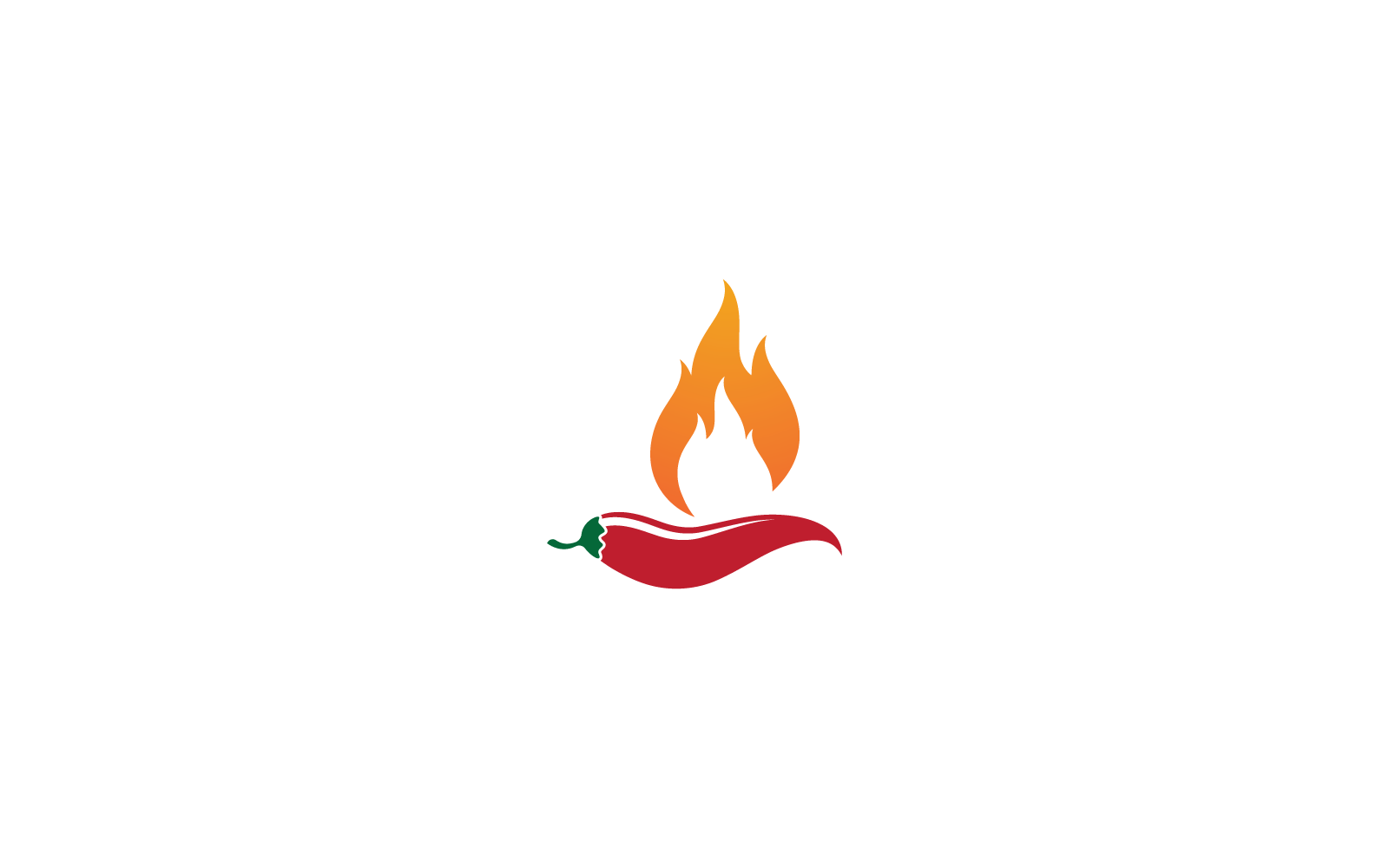 Plantilla de logotipo de ilustración vectorial de chile picante con diseño plano