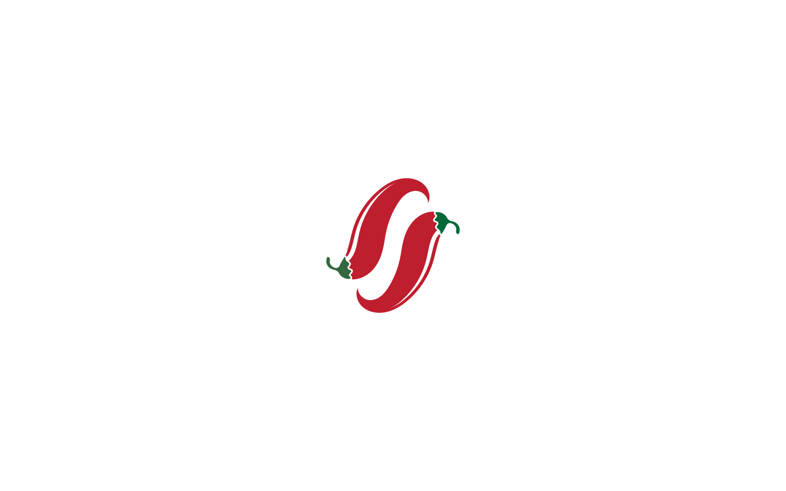Plantilla de logotipo vectorial con ilustración de chile picante