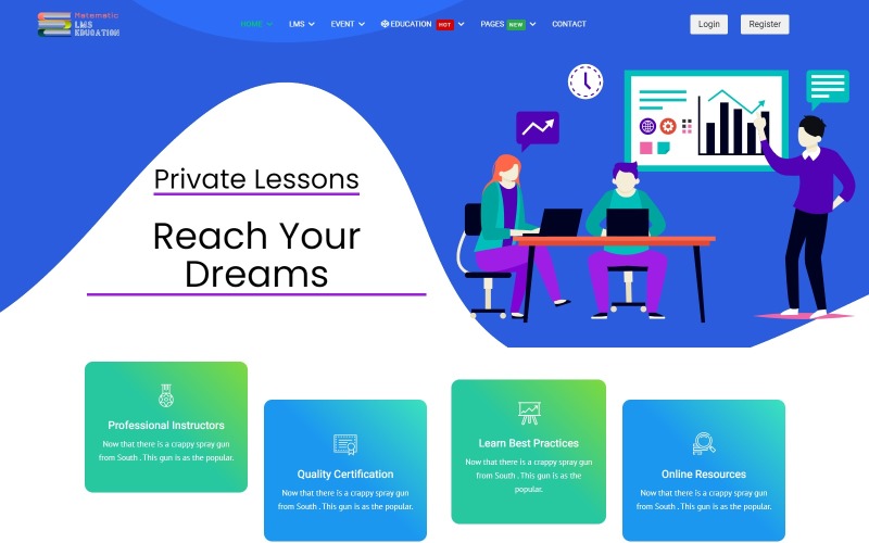 JL Matematic Online Education Courses LMS Joomla5 Template Joomla Template